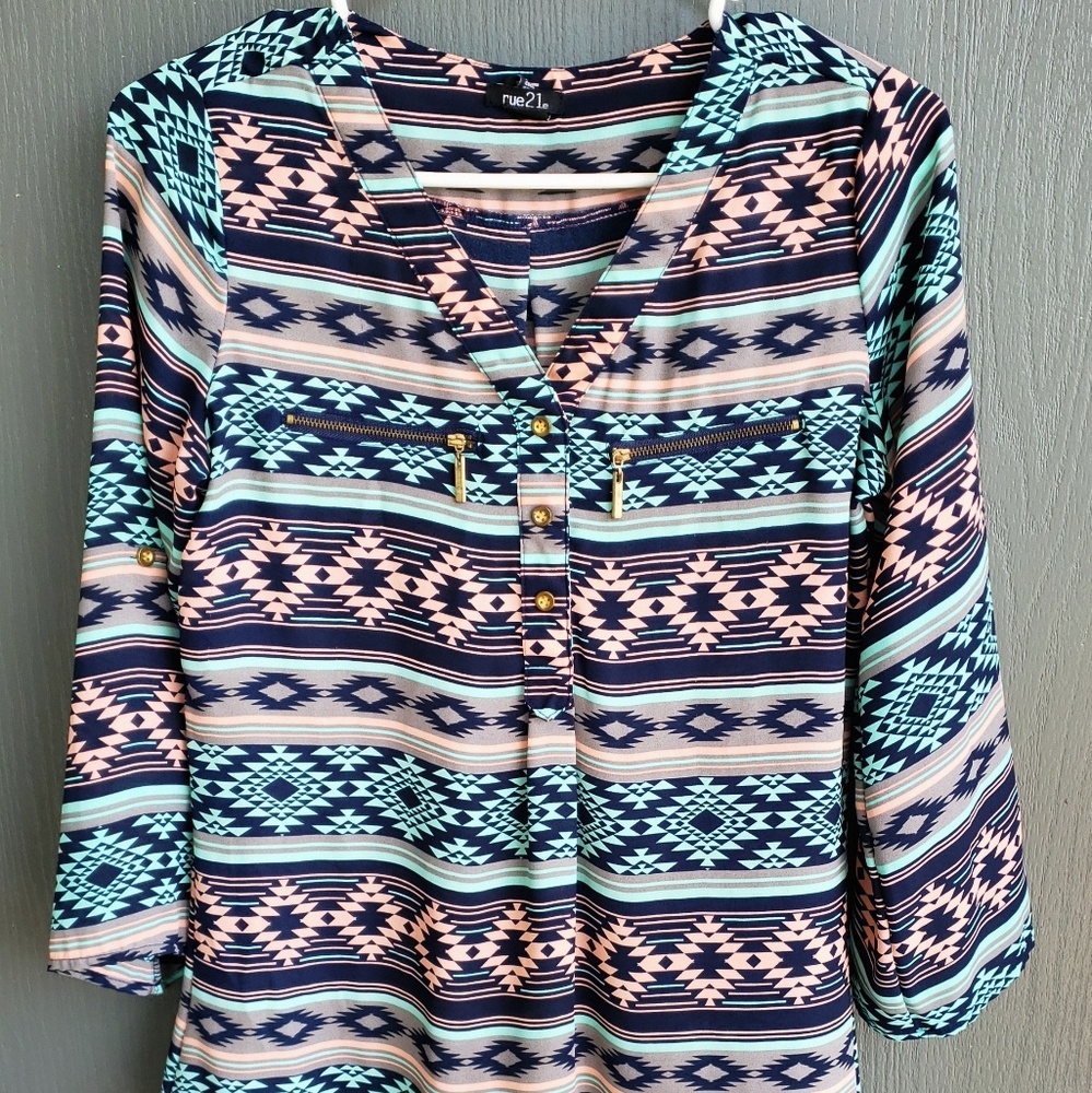 Top multi colored